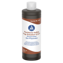 Povidone 10% Iodine Prep Solution 16oz Bottle (Dynarex)