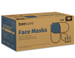 Mask Earloop Blue Level 2 (50/Box) BeeSure  