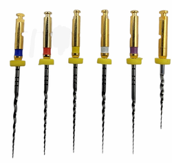 Gold Taper Files NITI 21mm 6/Pkg Heat Treated (Sky Choice)