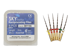 Reciprocating Files GOLD 31mm 6/Pkg  (Sky Choice)