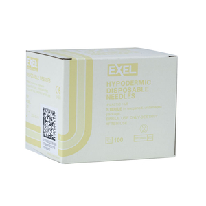 Hypodermic Needle Regular Bevel 100/Pkg (Exel)
