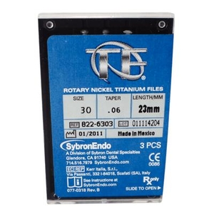 K3 XF NiTi Files 23 mm 6/Pkg (SybronEndo)