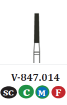 Diamond Burs Flat End Taper (10) (Sky Choice)