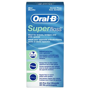 SuperFloss Trial Pack, Mint, 100/Pkg (Oral-B)