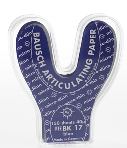 Articulating Arti-Check Paper X-Thin Horseshoe 150 Sheets Blue (Bausch)