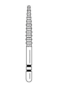 Two Striper FG Crown Cut Diamond Burs FG 5/pk (Premier)