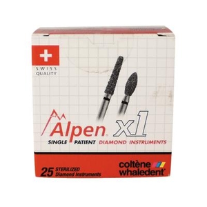 Alpen X1 Single Use Diamond Burs Round Wheel 25/Pkg (Coltene)