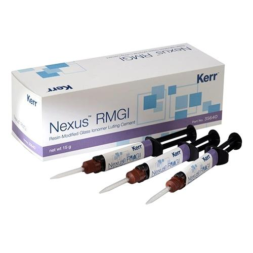 Nexus RMGI Glass Ionomer Luting Cement Dual Mixing Syringe Kit (Kerr) Nexus RMGI Glass Ionomer Luting Cement Dual Mixing Syringe Kit (Kerr)