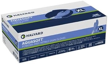 AquaSoft Blue Nitrile Gloves 300/pk (Halyard) AquaSoft Blue Nitrile Gloves 300/pk (Halyard)