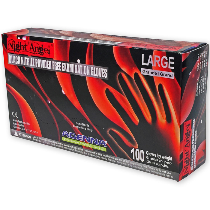Gloves Night Angel Black Nitrile (Adenna) Gloves Night Angel Black Nitrile (Adenna)
