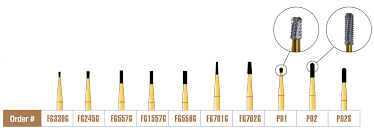 Crown Cutting FG Burs PD (Pacdent) Crown Cutting FG Burs PD (Pacdent)