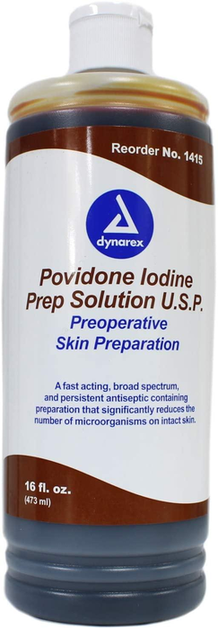 Povidone Iodine Prep Solution, 16 oz. Povidone Iodine Prep Solution, 16 oz.
