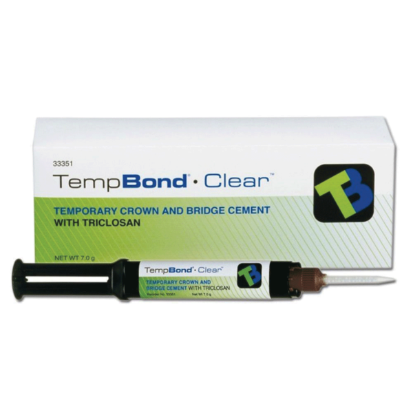 TEMP BOND CLEAR Automix Syringe Temporary Cement (Kerr) TEMP BOND CLEAR Automix Syringe Temporary Cement (Kerr)