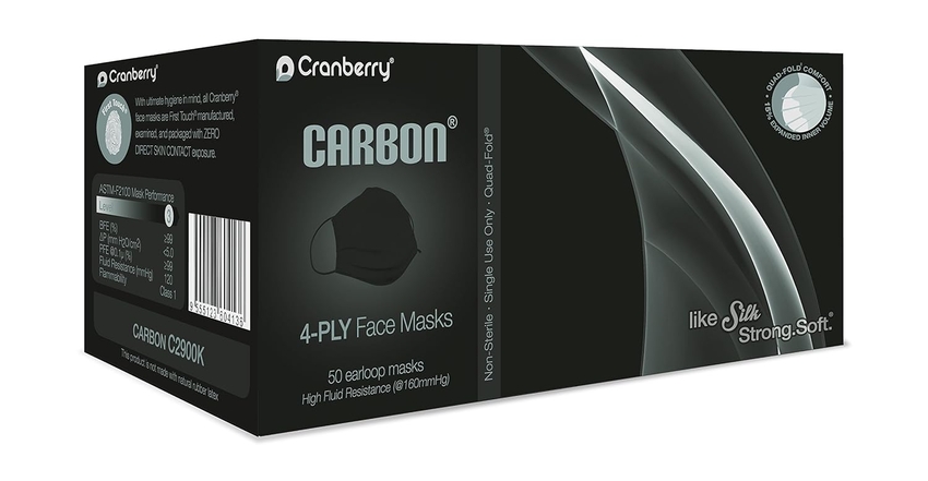 Carbon Face Mask Level 3 (Black) 50/box (Cranberry) Carbon Face Mask Level 3 (Black) 50/box (Cranberry)