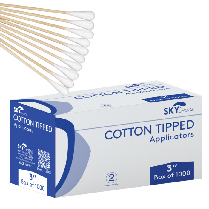 Cotton Tip Applicator Non-Sterile 1000/Bx (Sky Choice) Cotton Tip Applicator Non-Sterile 1000/Bx (Sky Choice)