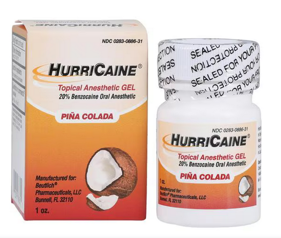 Hurricaine Gel 20% Benzocaine Topical Anesthetic, 1 oz Jar Hurricaine Gel 20% Benzocaine Topical Anesthetic, 1 oz Jar