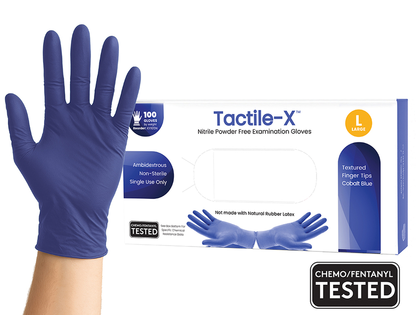 Gloves Nitrile Powder Free Textured Cobalt Blue (Tactile-X) Gloves Nitrile Powder Free Textured Cobalt Blue (Tactile-X)