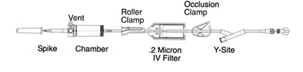 IV Administration Set 20 Drop/ml Luer Lock, W/Filter 84