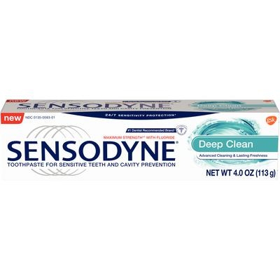 Sensodyne Deep Clean Toothpaste, 4 oz. tube, 12/cs Sensodyne Deep Clean Toothpaste, 4 oz. tube, 12/cs