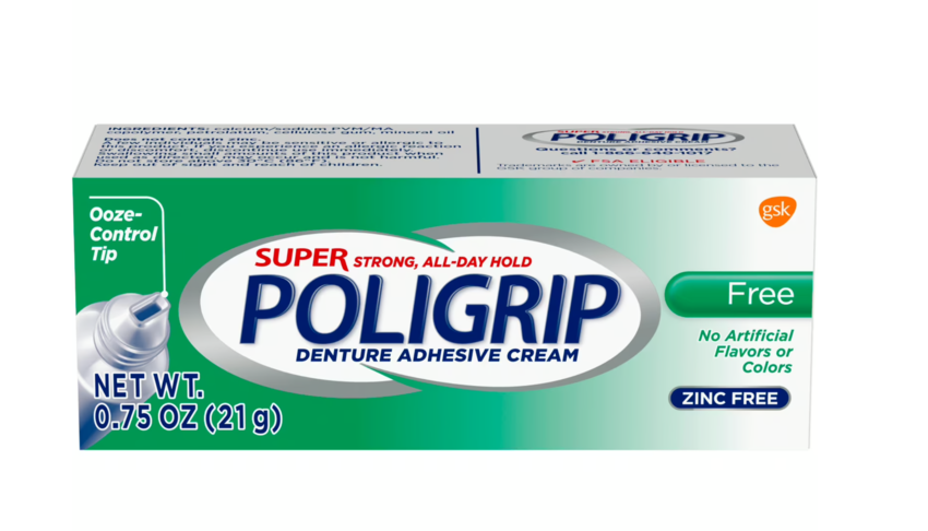 Super Poligrip Free Denture Adhesive Cream Travel Size, 0.75 oz, 12/Pkg Super Poligrip Free Denture Adhesive Cream Travel Size, 0.75 oz, 12/Pkg