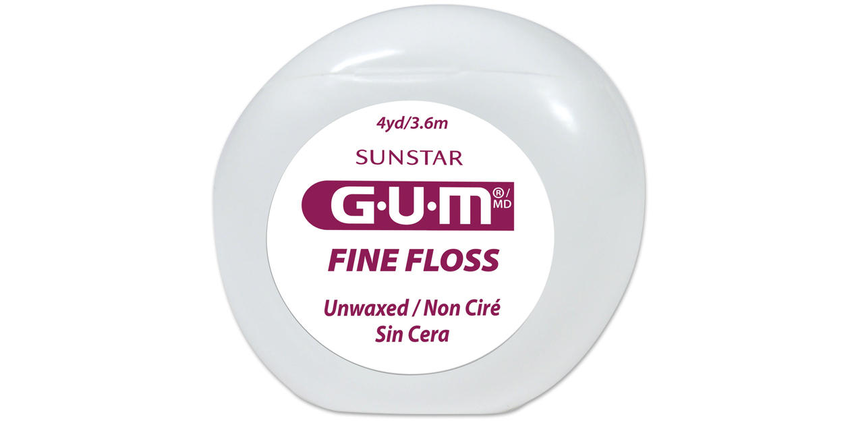 GUM FIne Floss Unwaxed patient samples 4 yards 144/box GUM FIne Floss Unwaxed patient samples 4 yards 144/box