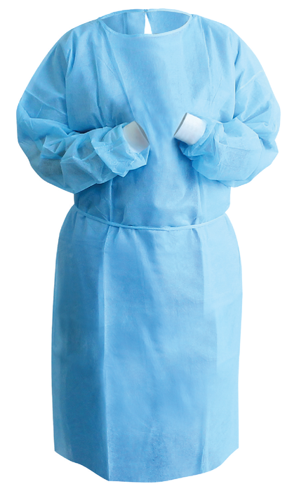 Isolation Gown SMS Knit Cuff 10/Pk (Sky Choice) Isolation Gown SMS Knit Cuff 10/Pk (Sky Choice)