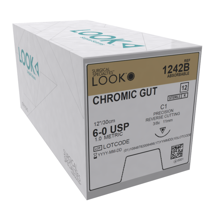 Look Sutures Chromic Gut 12/Pkg Look Sutures Chromic Gut 12/Pkg