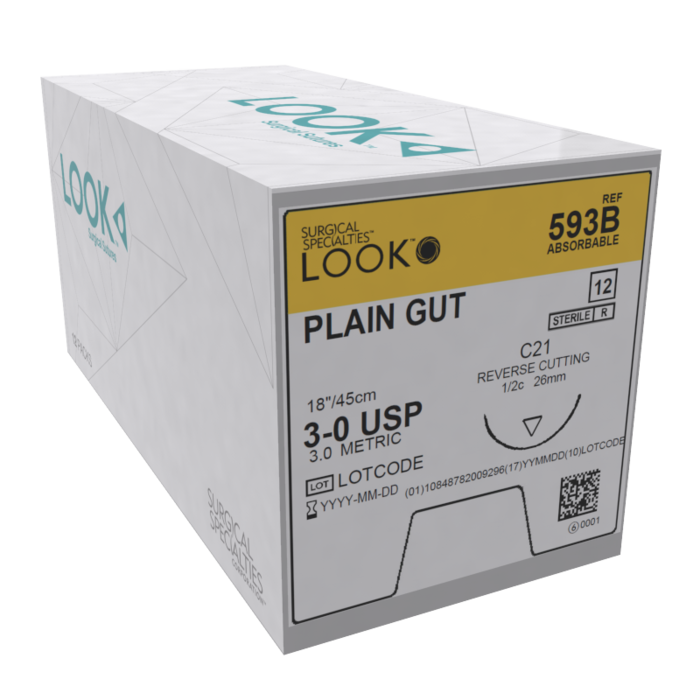 Look Sutures Plain Gut 12/Pkg Look Sutures Plain Gut 12/Pkg
