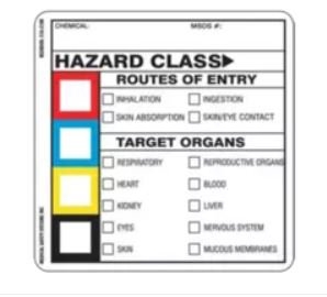 Medical Safety Hazardous Labels Material Signs 2X2 25/BX Medical Safety Hazardous Labels Material Signs 2X2 25/BX