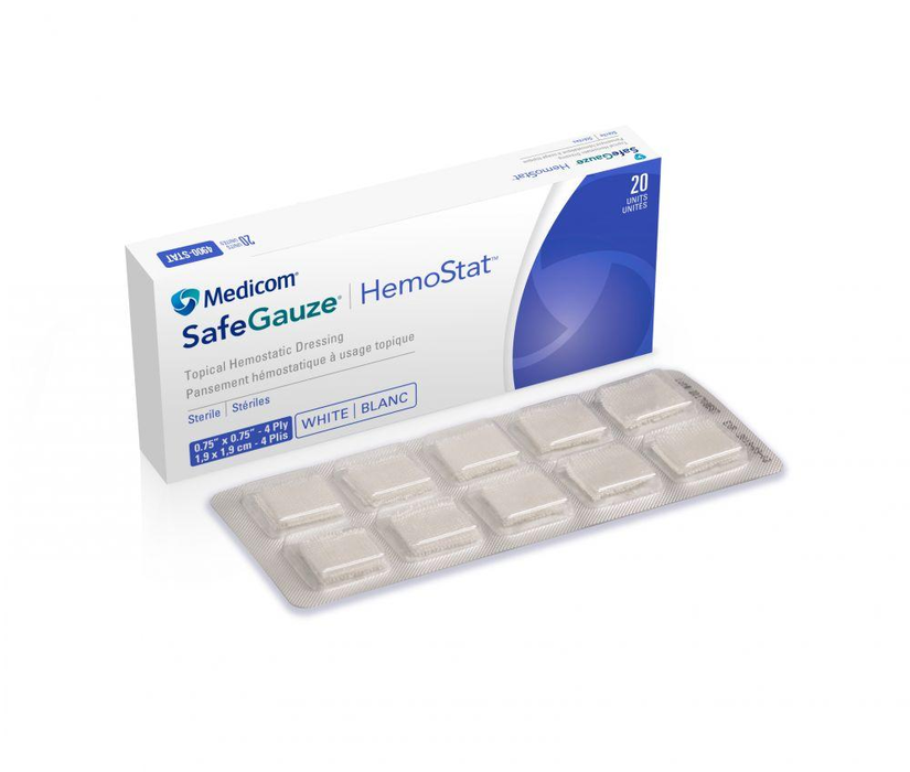 Safegauze Hemostat Cellulose Dressing 20/Pkg Safegauze Hemostat Cellulose Dressing 20/Pkg