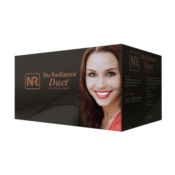 Nu Radiance Duet Take Home Whitening System Bulk Kit 18% Carbamide Peroxide Mint 36/Package Nu Radiance Duet Take Home Whitening System Bulk Kit 18% Carbamide Peroxide Mint 36/Package