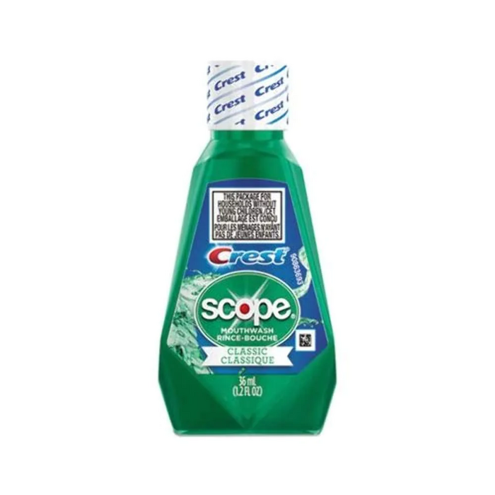 Scope Mouthwash, Classic Original Mint, 36ml, 180/cs Scope Mouthwash, Classic Original Mint, 36ml, 180/cs