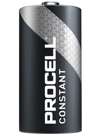 Battery, Procell Size C Alkaline Battery, 1.5V DC, 12/Pkg