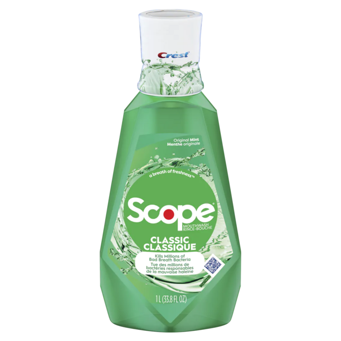 Scope Mouthwash 1 Liter Original Mint 6/Case Scope Mouthwash 1 Liter Original Mint 6/Case