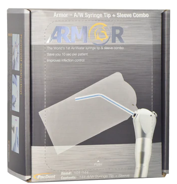 Armor Air/Water Syringe Tip & Sleeve Combo 144/Pkg Armor Air/Water Syringe Tip & Sleeve Combo 144/Pkg