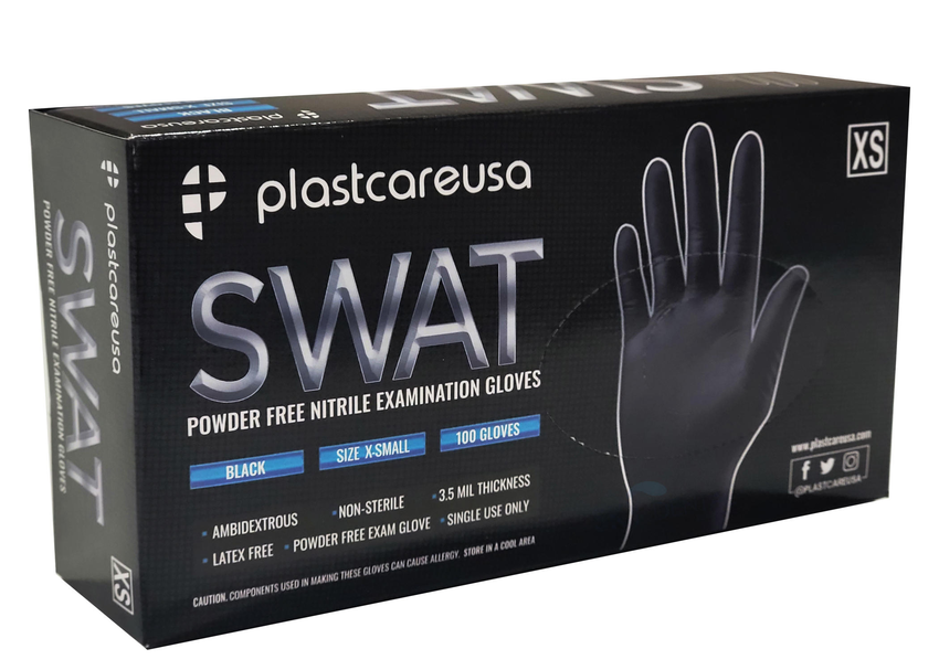 Swat Black Nitrile Gloves (Plastcare USA) Swat Black Nitrile Gloves (Plastcare USA)
