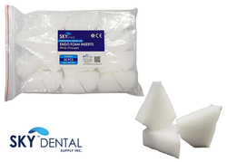 Endo Foam Sponge Triangle White 50/Pkg (Sky Choice)