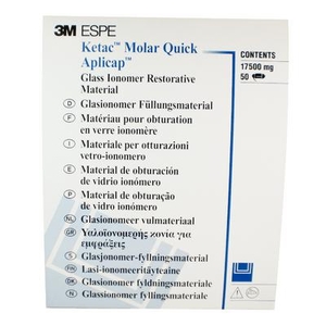 Ketac Molar Quick Aplicap Glass Ionomer Restorative Introductory Refill, 50/Pkg (3M)