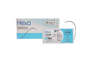 Sutures Black Silk 12/Pkg (Hexa Dental)