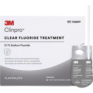 Clinpro Clear Fluoride Varnish Treatment  2.1% Sodium Fluoride, (3M)