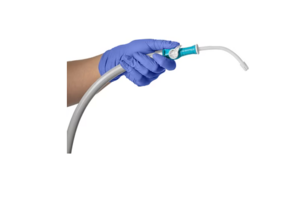 Aero HVE Saliva Ejector Barb With Backflow Prevention Blue 100/Bag (Dove Dental)