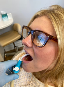 Aero HVE Saliva Ejector Barb With Backflow Prevention Blue 100/Bag (Dove Dental)