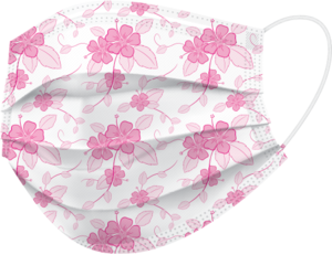 Mask Earloop Level 3 with Floral Design 50/Box