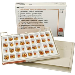 Gold Anodized Temporary Bicuspid Crown Set (3M)