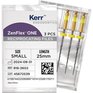 ZenFlexOne Reciprocating NiTi Files 25mm (Kerr Rotary)