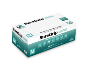 Gloves Latex Exam Powder Free Textured Sure Grip (Uniseal) 100/Box