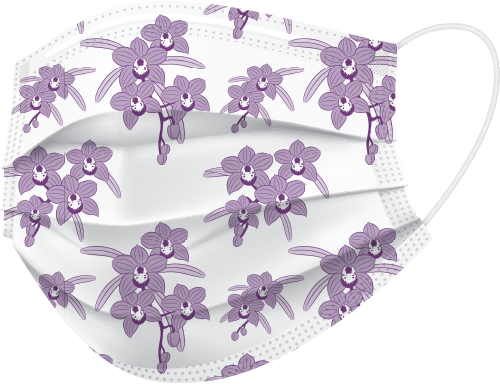 Mask Earloop Level 3 with Floral Design 50/Box
